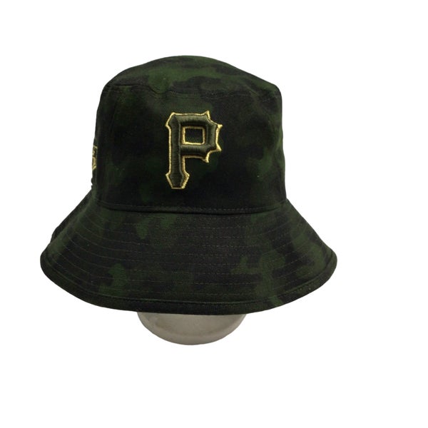 Pittsburgh Pirates MLB camo bucket hat. New era. Stitched logo. M/L.  Excellent condition