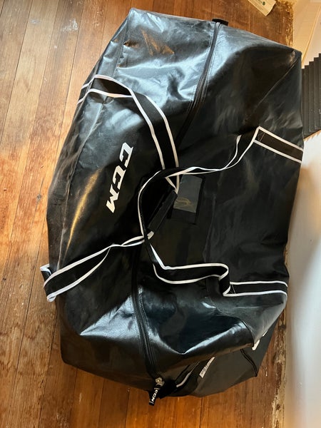 Used 42" Black & White Faux Leather "Varsity" CCM Goalie Bag BEST OFFER (Must Go) (Need Gone) ASAP