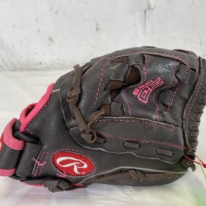 Used Rawlings Fast Pitch Fp110 11" Leather Shell Youth Fastpitch Softball Glove