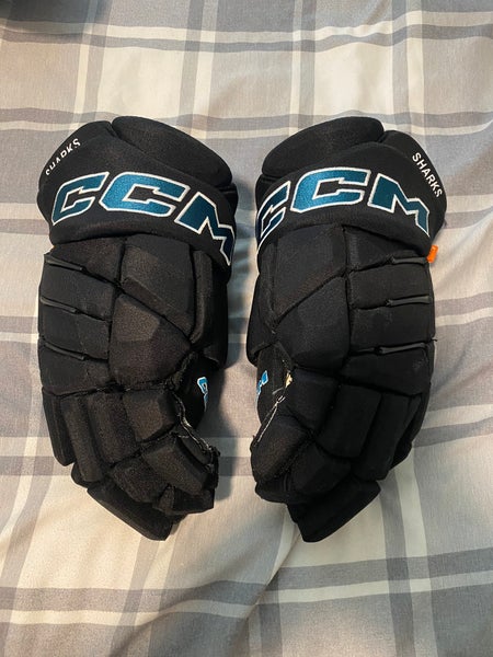San Jose Sharks CCM 14" Pro Stock HGPJSPP Gloves