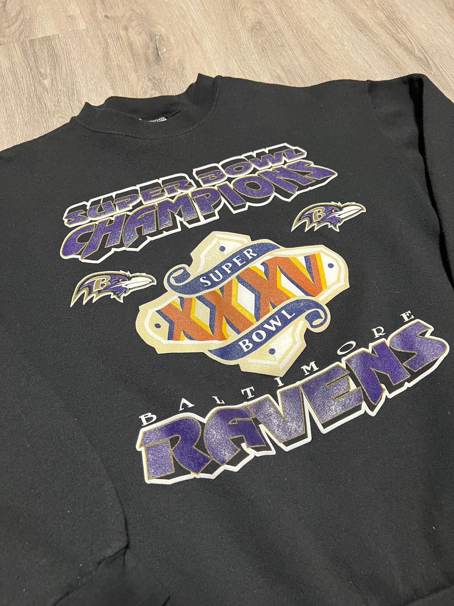 Vintage Baltimore Ravens Super Bowl XXXV Champions Crewneck