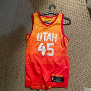 Donovan Mitchell Utah Jazz Orange City Jereey 44 Small