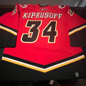 Miikka Kiprusoff Calgary Flames Jersey Size 56 MIC w/25th Anniversary Patch
