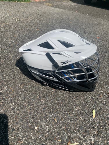 Cascade XRS Lacrosse Helmet (New) - White with Chrome Facemask (Retail: $350)