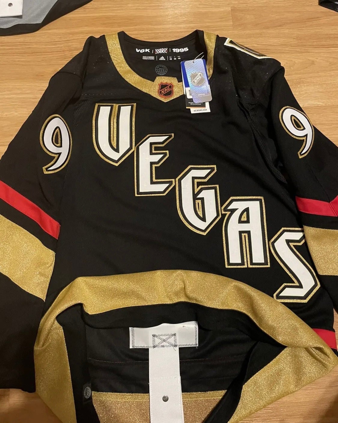 Gray adidas Las Vegas LV Knights Fleury Hockey Jersey Men's Size 54 XL