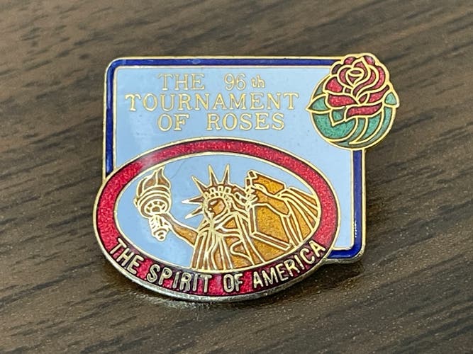 1986 Rose Bowl 96TH TOURNAMENT OF ROSES PARADE VINTAGE Collectible Lapel Hat Pin