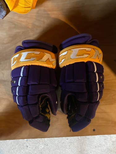 CCM 15" Pro Stock HG4PC Purple/Gold 4-Roll Gloves