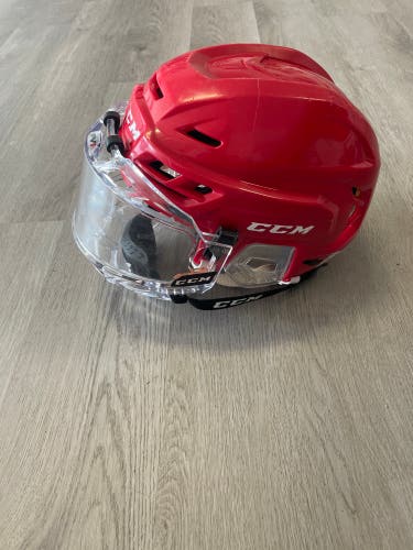 Used Medium CCM Tacks 310 Helmet With Fishbowl