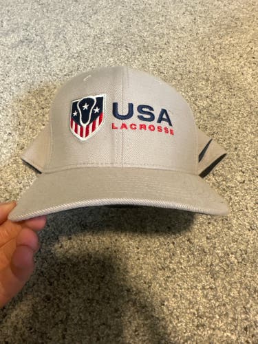 Usa Lacrosse Gray New One Size Fits All Nike Hat
