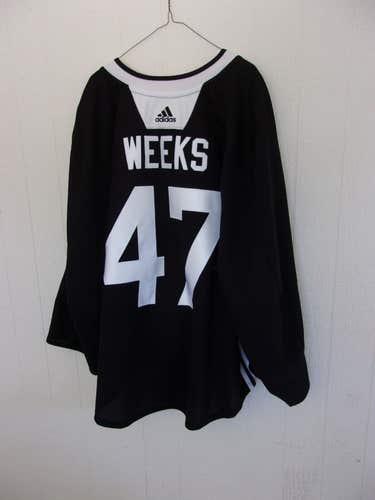 ARIZONA COYOTES Mitchell Weeks black #47 Adidas practice jersey 2019 size 58G goalie cut