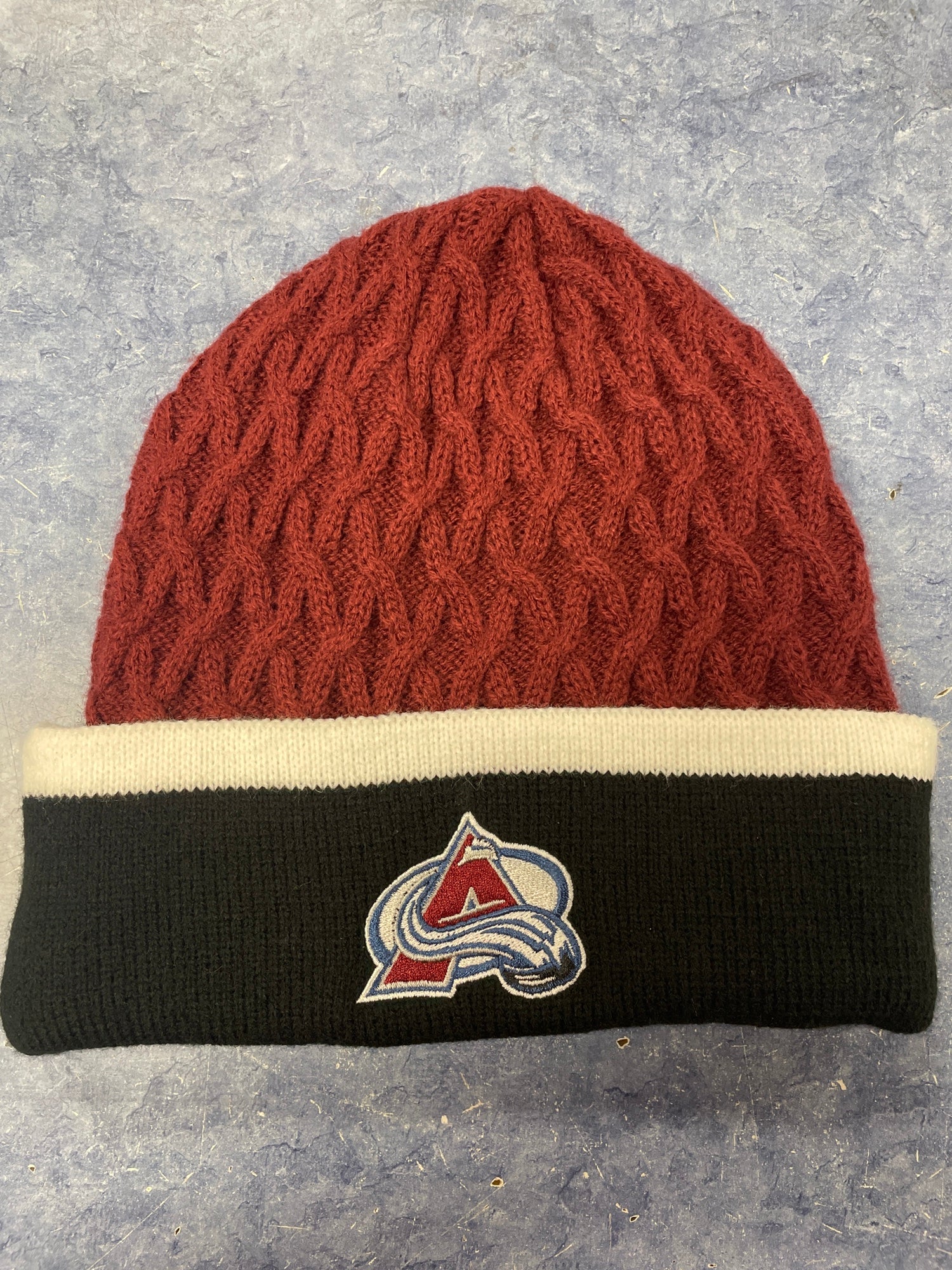 adidas Colorado Avalanche 2022 Hockey Fights Cancer Cuffed Knit