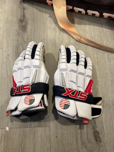 Used Player's STX Large Surgeon Lacrosse Gloves