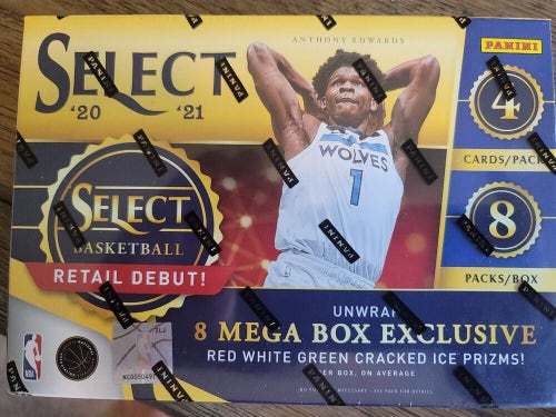 2020 2021 PANINI SELECT NBA Basketball MEGA BOX RETAIL DEBUT Sealed Cracked Ice