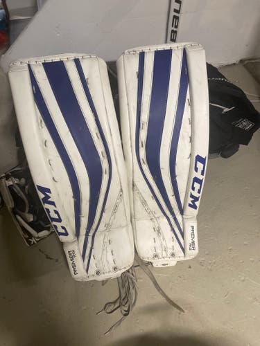 Used 33" CCM Premier R1.9 Goalie Leg Pads With Blocker And Glove