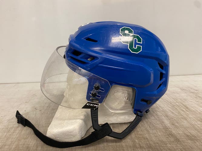 CCM Resistance Pro Stock Hockey Helmet CCM Visor Combo Royal Blue Small 4078
