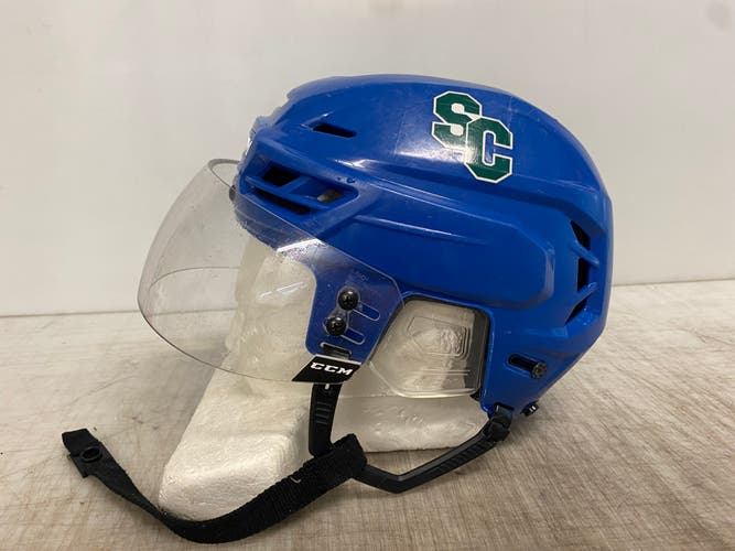 CCM Resistance Pro Stock Hockey Helmet CCM Visor Combo Royal Blue Small 4079