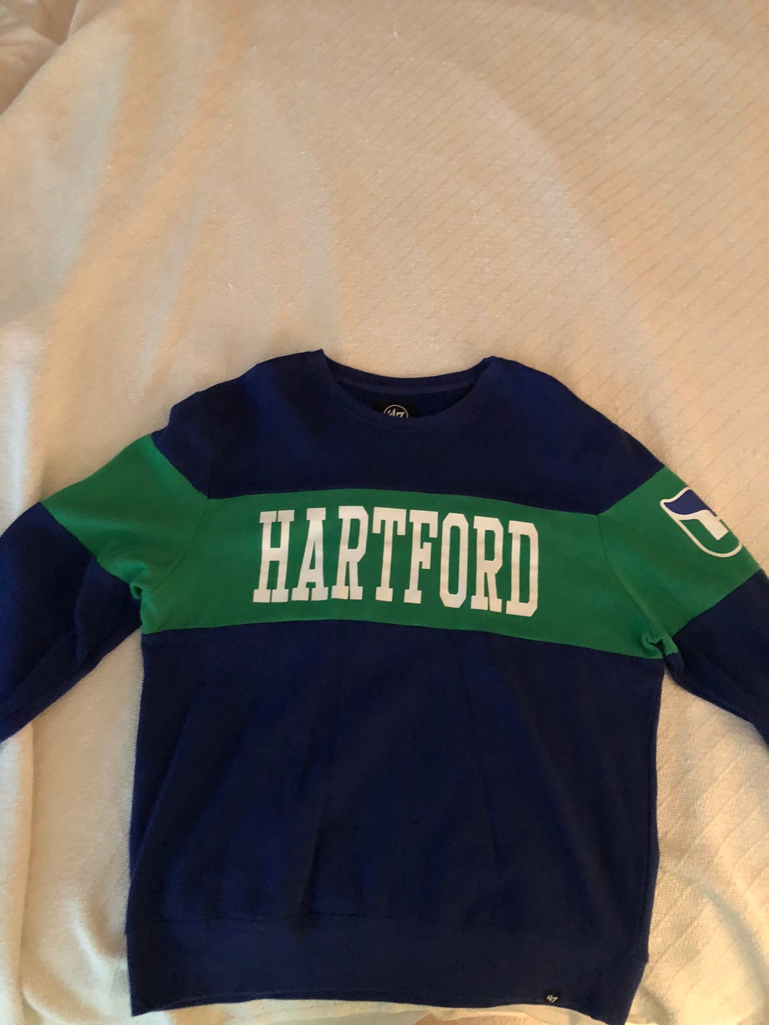 Hartford Whalers Men's 47 Brand Royal Pullover Jersey Hoodie - XL