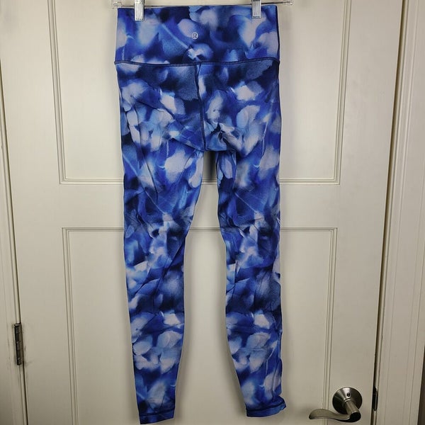Lululemon Wunder Under High Rise Full-On-Luxtreme Blue Blush Blossom Legging  6
