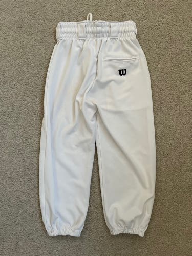 Wilson Youth White Medium T-Ball baseball pants elastic Bottoms