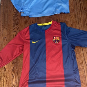 Large Throwback Barcelona Andres Iniesta Soccer Jersey
