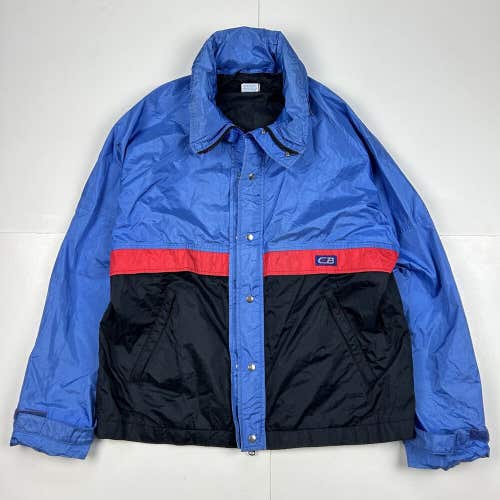 Vintage CB Sports Gore-Tex Lined Windbreaker Jacket Packable Hood Sz XL