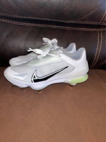 SZ 8 Nike Force Zoom Trout 8 Pro White Metal Baseball Cleats CZ5915-100 Men