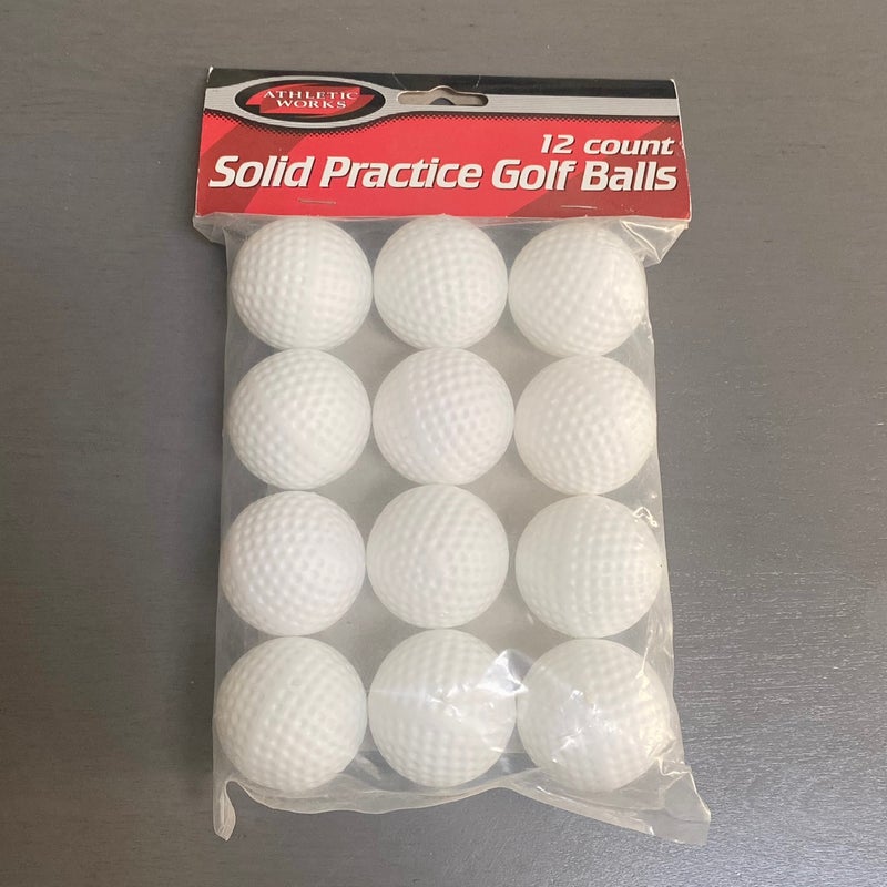 SOLID PRACTICE GOLF BALLS 12 COUNT (Plastic)