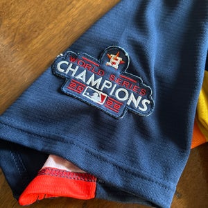 Nike Yordan Alvarez Houston Astros World Series Champions Navy/Rainbow Jersey