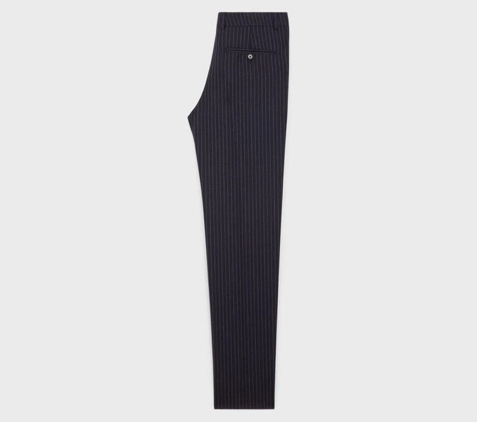 Banana Republic Pinstripe Dress Pants, Cotton Slim Leg Trouser, Black, Men 32x32