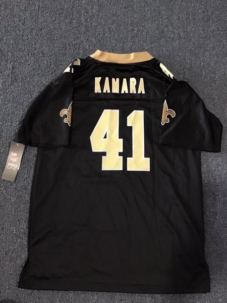 Nike Team Jersey Youth Small Alvin Kamara 41 New Orleans Saints Black Jersey