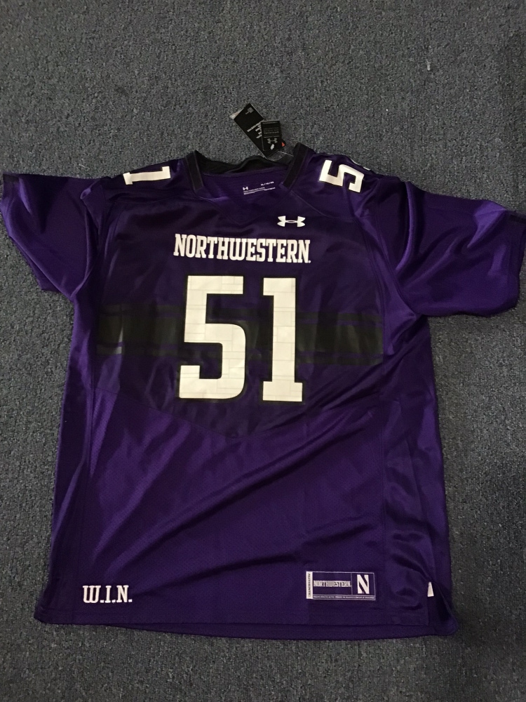 NWT Northwestern University Men’s XL Under Armour Jersey #51