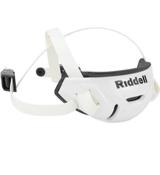BRAND NEW WHITE LARGE SIZE RIDDELL HARD CUP CHINSTRAP FITS ALL SPEEDFLEX HELMET