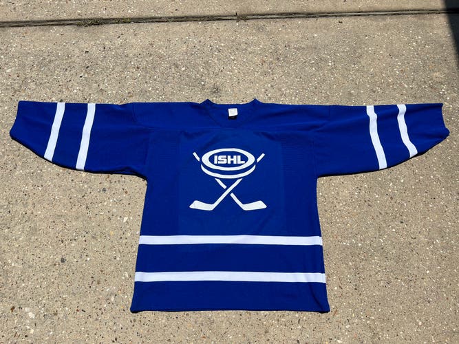 Blue Used Athletic Knit Adult Large Practice Hockey Jersey