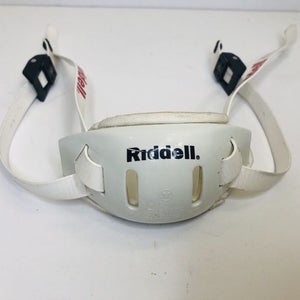 1 Sold WHITE MEDIUM SIZE RIDDELL HARD CUP CHINSTRAP FITS ALL SPEEDFLEX HELMET