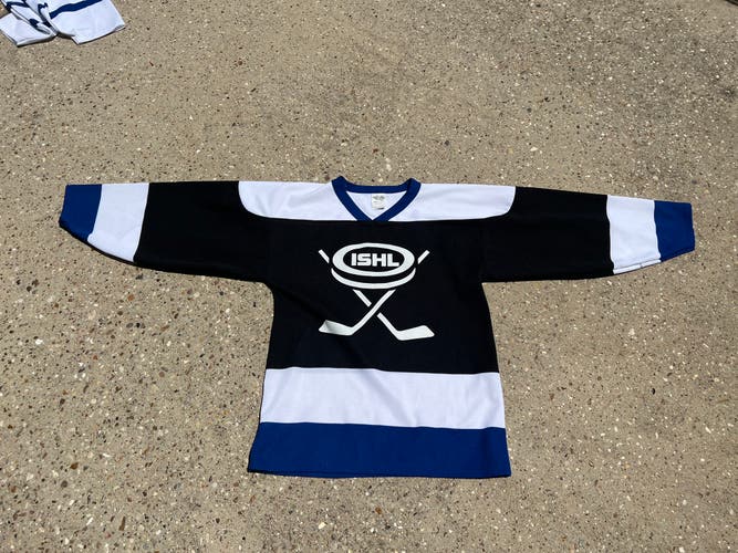 Black Used Small Athletic Knit Practice Hockey Jersey