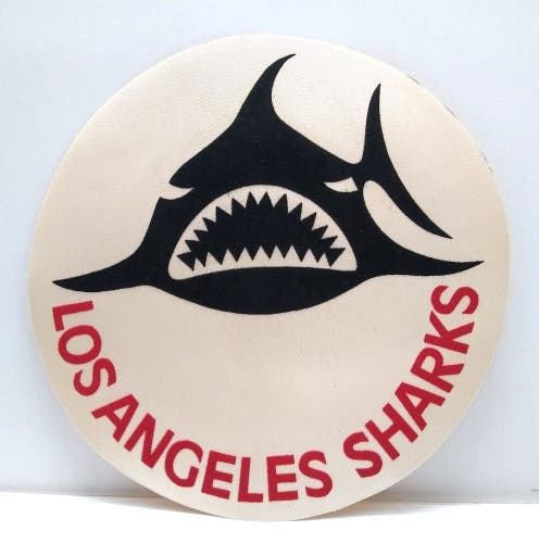 VINTAGE WHA Los Angeles Sharks Team Logo Jersey Patch 8" World Hockey Associatio