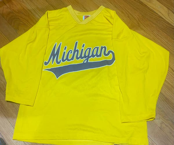 Yellow Michigan Division 1 Practice Jersey