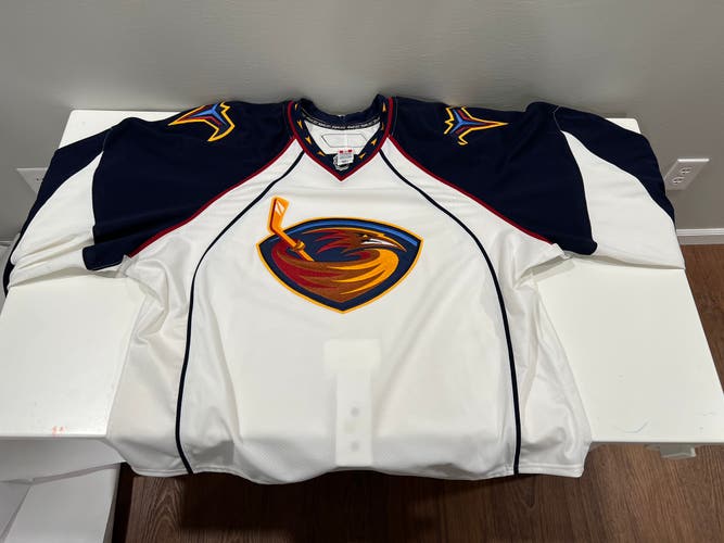 Brand New Atlanta Thrashers Goalie Cut Game Jersey 58+G
