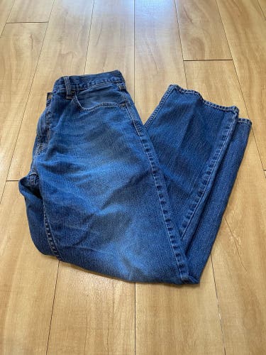 American Eagle Outfitters Men’s Original Straight Jeans 36/32 Dark Blue