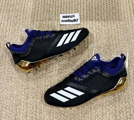 Adidas AdiZero 5-Star 7.0 Football Cleats Black Gold Purple Mens size 12.5 B96423