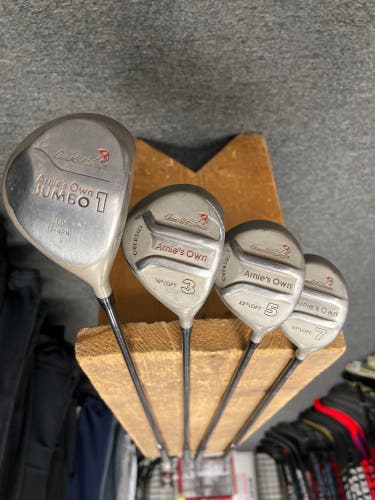 Arnold Palmer ARNIES OWN (4 clubs) RH Driver, 3, 5 & 7 Woods