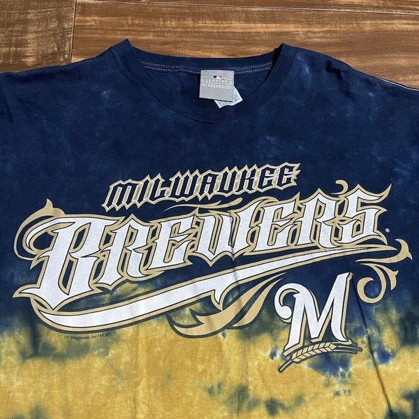 Milwaukee Brewers Tie Dye T-Shirt MLB All Over Print AOP Size Large L