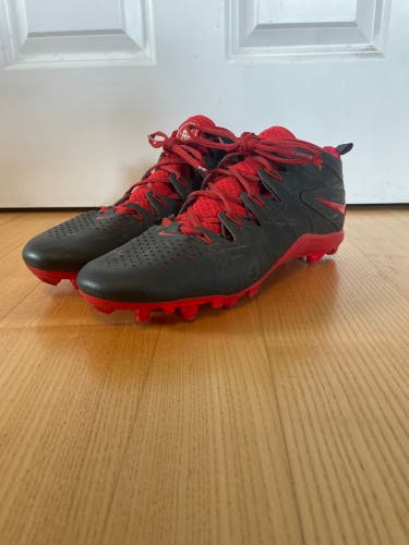Gray Men's Size 11 Mid Huarache Lacrosse Cleats