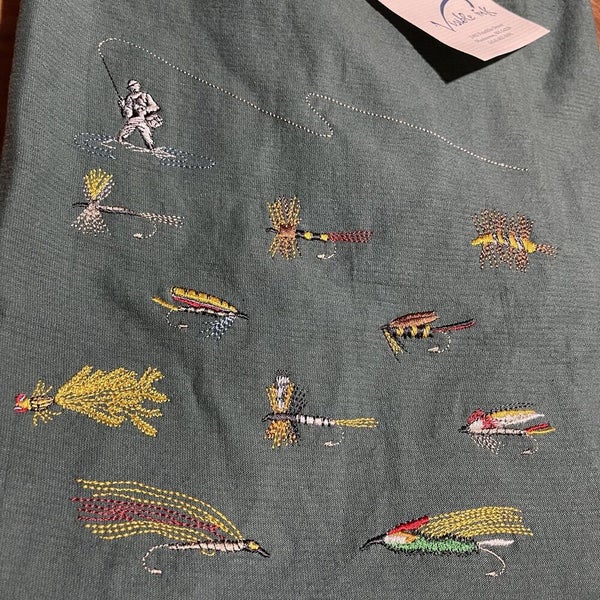 Vintage NWT 90s Fly Fishing Embroidered Single Stitch USA Made Shirt Sz  Medium