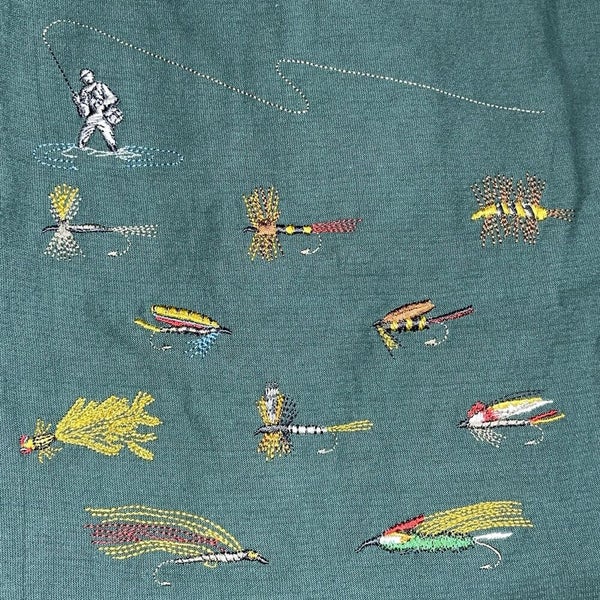 vintage Trout Fishing in America Single Stitch T Shirt Kids XL adult S  Signed 