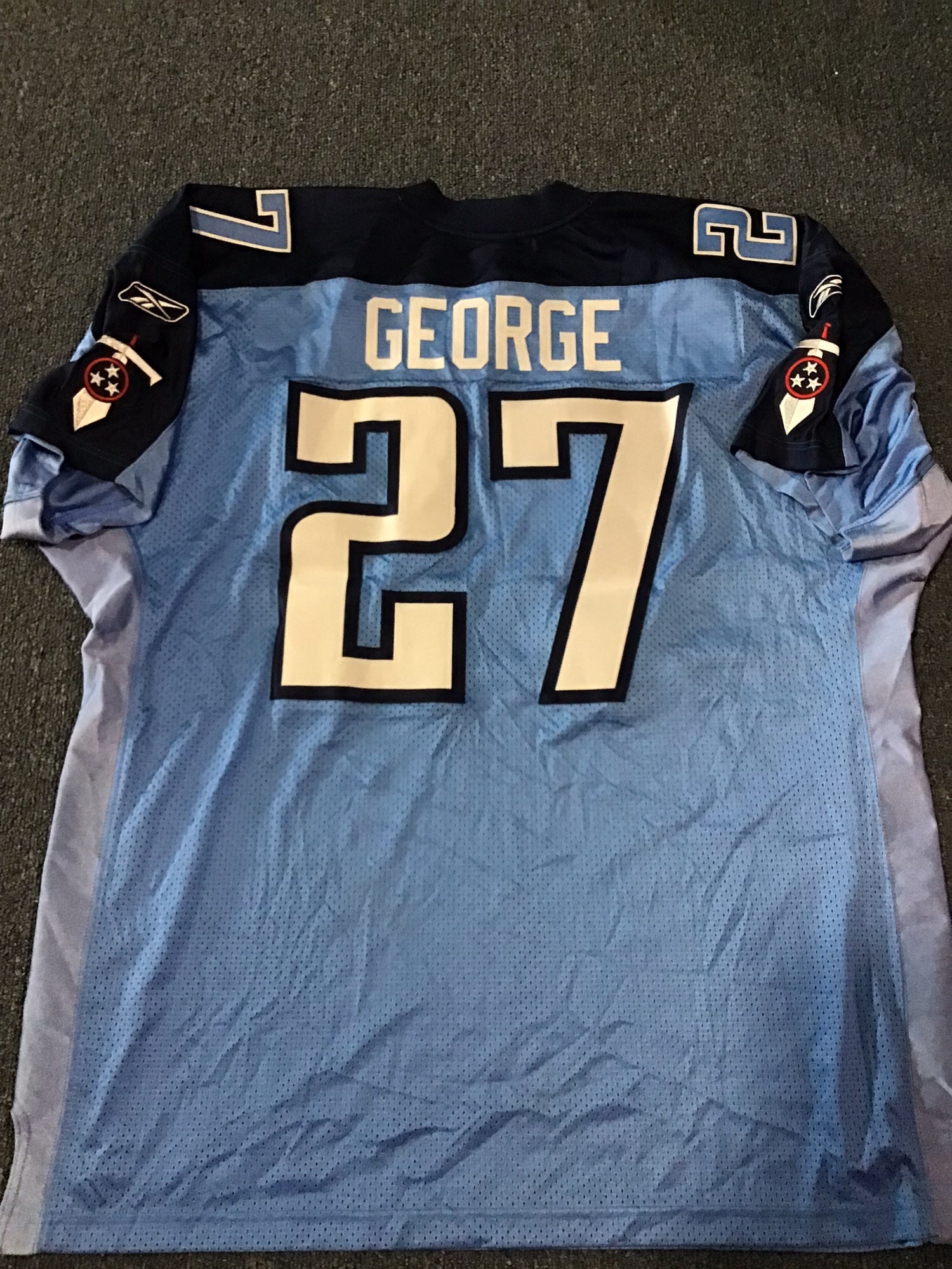 2001 TENNESSEE TITANS GEORGE #27 REEBOK JERSEY (ALTERNATE) M - Classic  American Sports