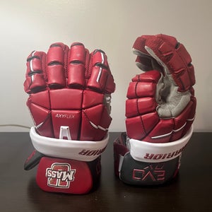 UMASS AMHERST New Warrior Evo Lacrosse Gloves 13"