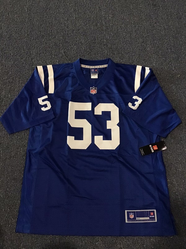 Vtg 90's Blue Indianapolis Colts 50-50 NFL Jersey Adult L 