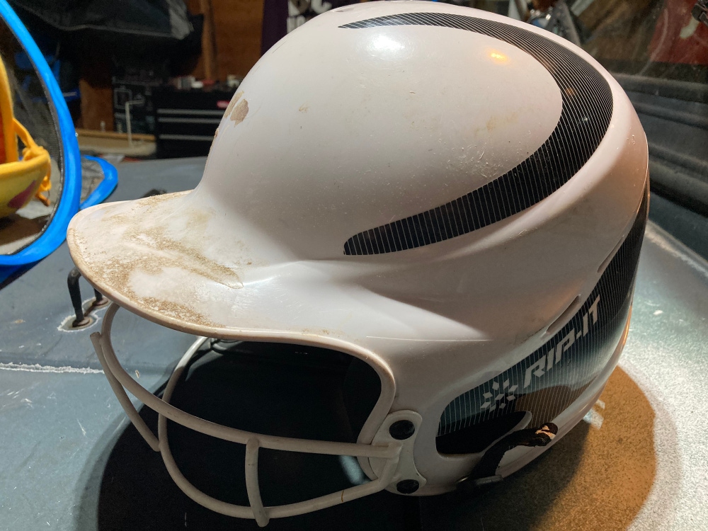 Used Rip It Face Guard Softball Helmet