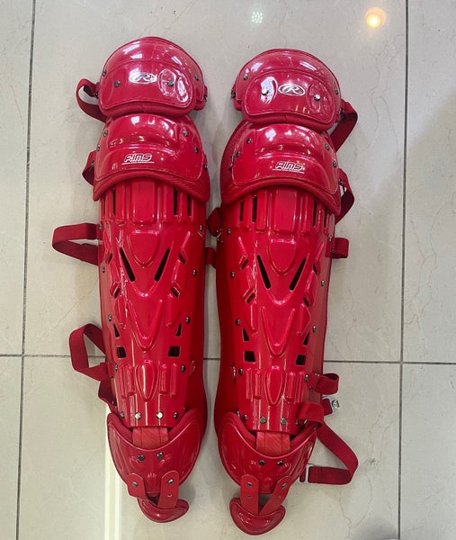 New Rawlings XRD Adult Scarlet Red Leg Guards